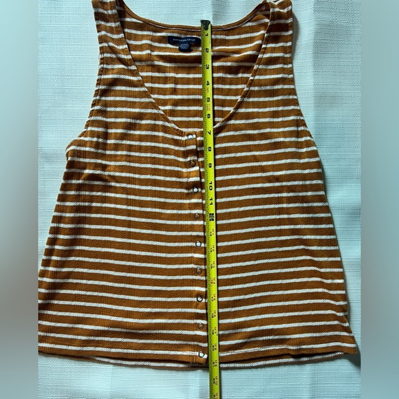 American Eagle Outfitters Burnt Orange and White Striped Tank Top Size XL - Picture 4 of 5